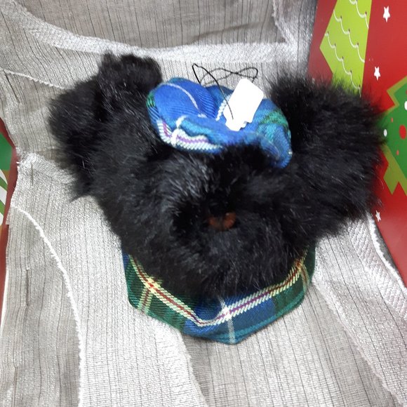 Tartan Teddy Bear Christmas Ornament - Genuine Fur - New Zealand Possum - Picture 4 of 8